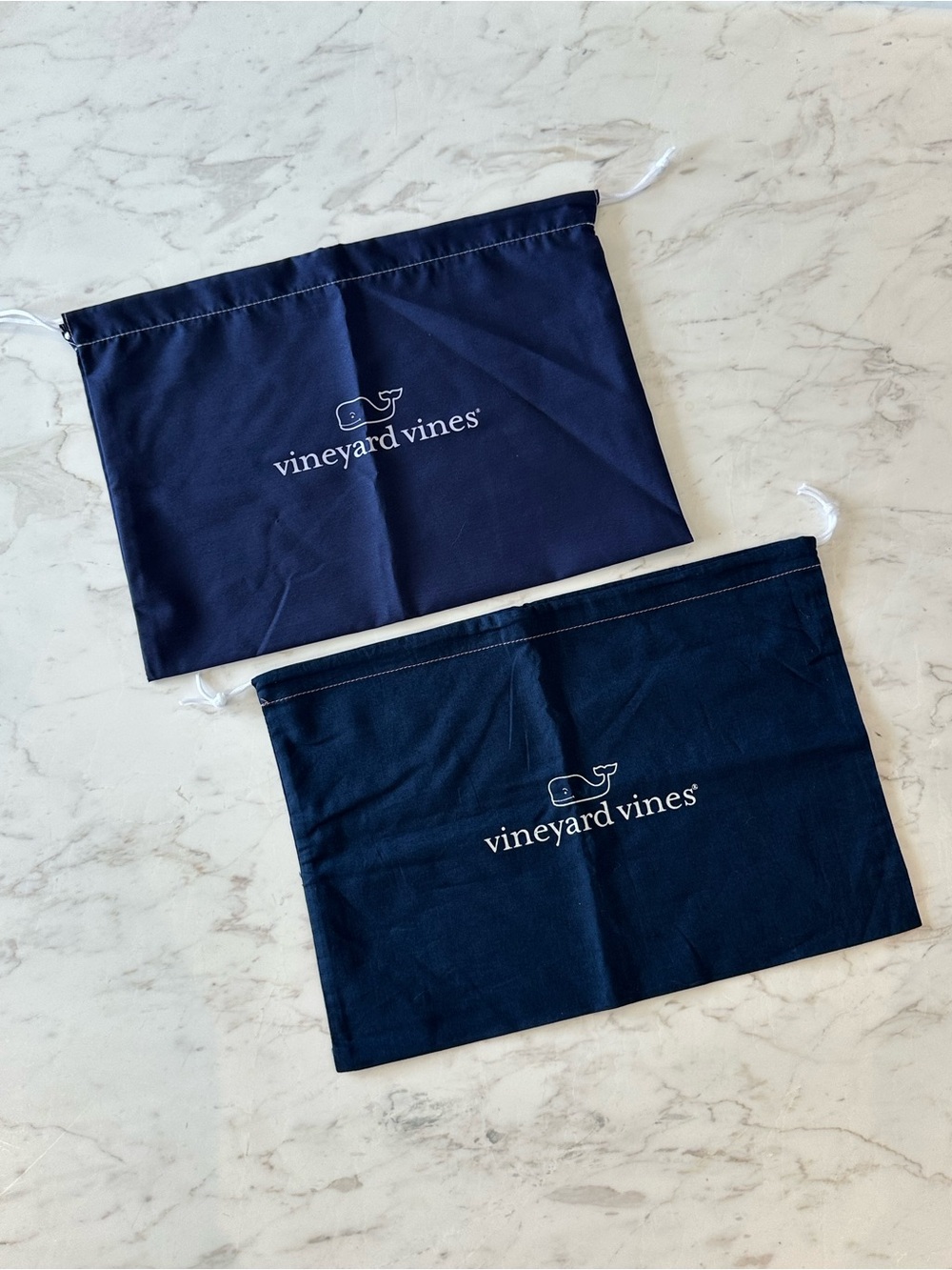 Vineyard Vines Blue Cloth Reusable Dust Bags Set of 2